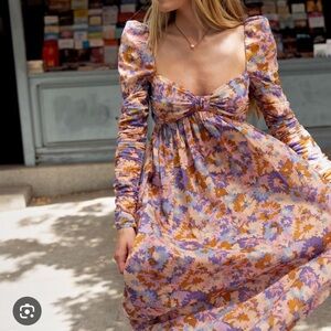 Zimmermann Violet Twist Front Midi Dress